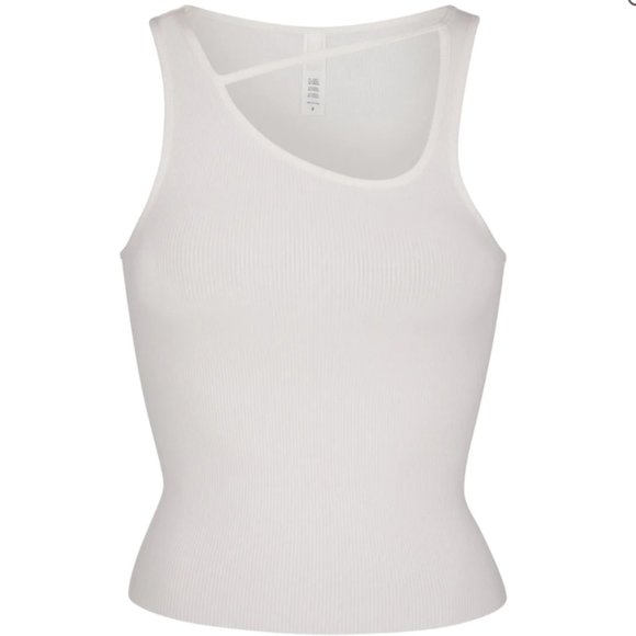 SKIMS White Marble Soft Lounge Cut Out Tank Top L
